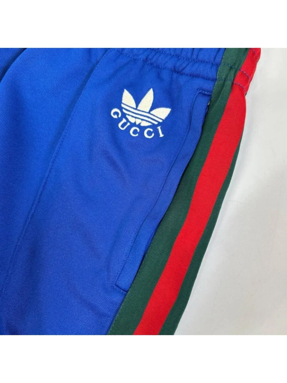 Gucci Adidas Blue Side Line Flare Track Pants